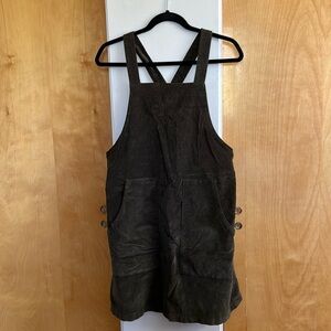Madewell suede cross back mini dress
